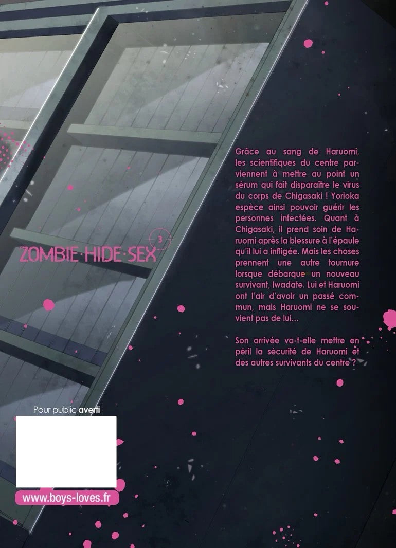Zombie Hide Sex Tome 3 couverture manga yaoi intensité