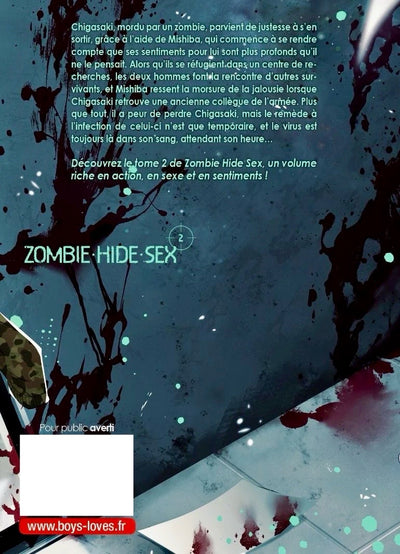 Zombie Hide Sex Tome 2 couverture manga yaoi érotique survie