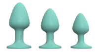 Ensemble de plugs anaux en silicone à la fraise (3 tailles/ensemble) - Les Arcanes Du Desir