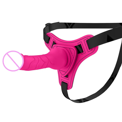 Harnais Intime en Cuir avec Accessoire en Silicone Premium